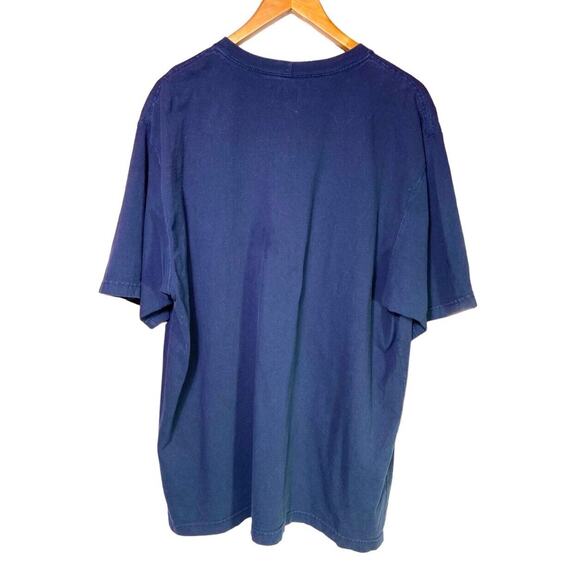 Carhartt Shirt Mens Relaxed Navy Blue Loose Fit Pocket Tee Size XL Crew Neck - Picture 2 of 10